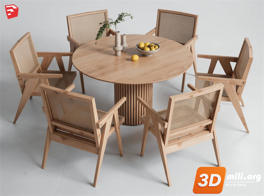Dining Table Set Skp Files